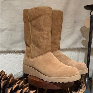 UGG Amie Chestnut Suede fur wedge UGG boots